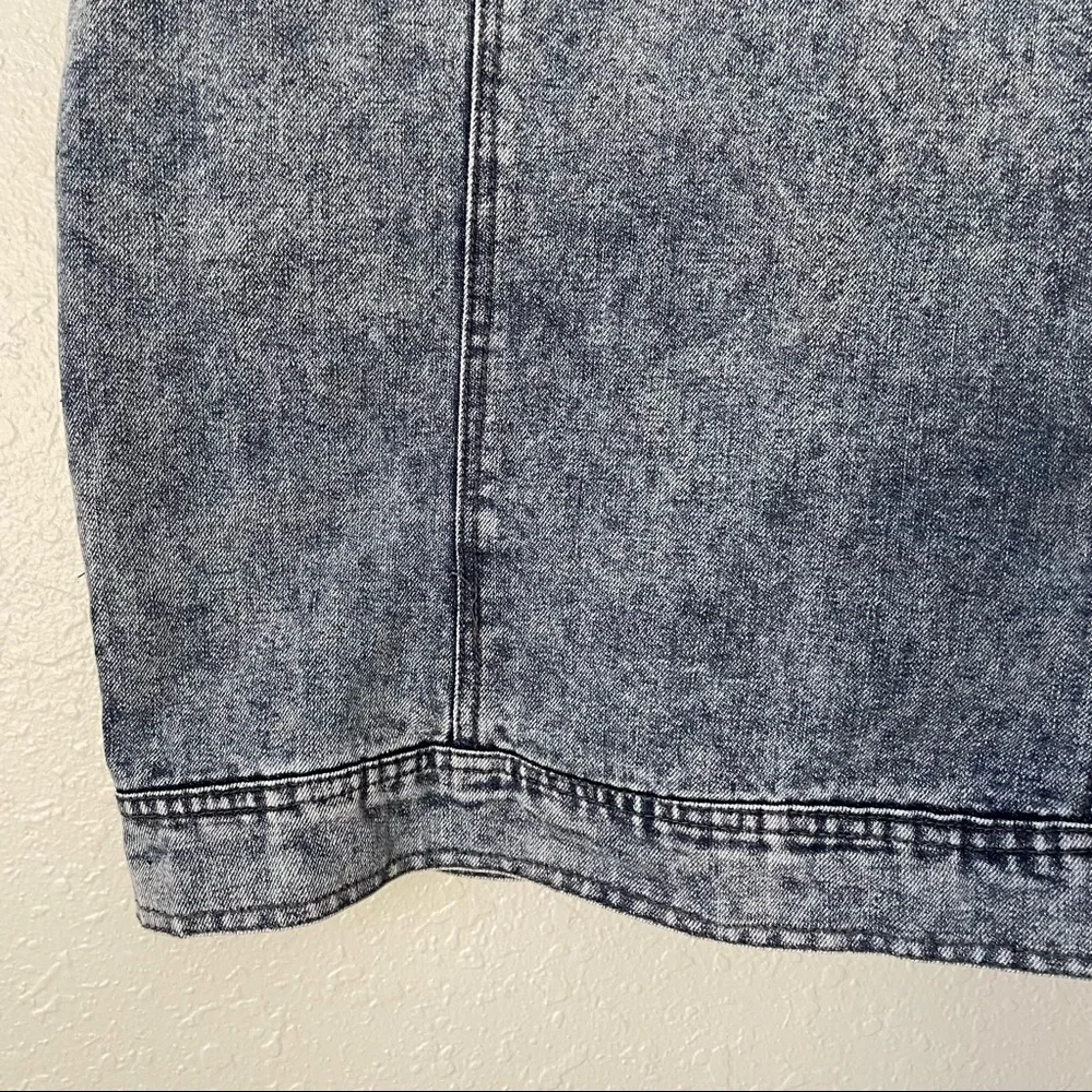 Carbon vintage look acid wash distressed denim vest M - Picture 8 of 9